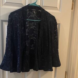 R&M Richards Size 14  Navy Lace Jacket